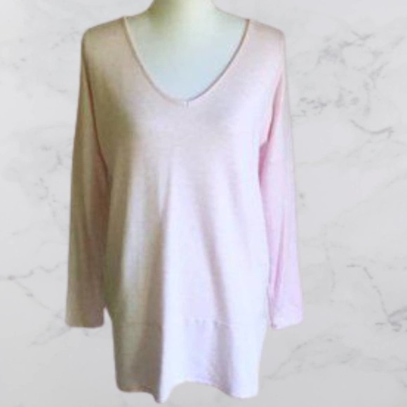 Cupio tunic length sweatshirt in pale pink, M - Picture 1 of 6